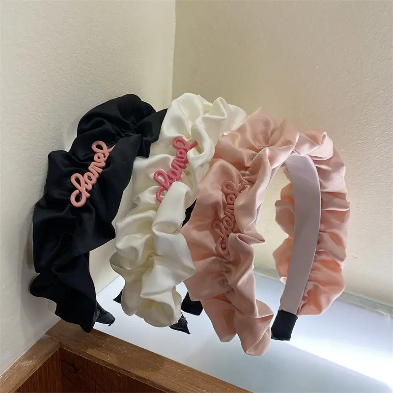 White Satin Skull Top Headband for Women Summer - Image 8