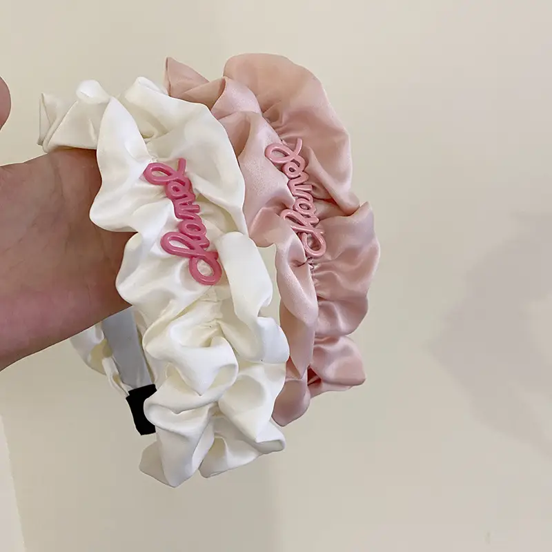 White Satin Skull Top Headband for Women Summer — feature 4