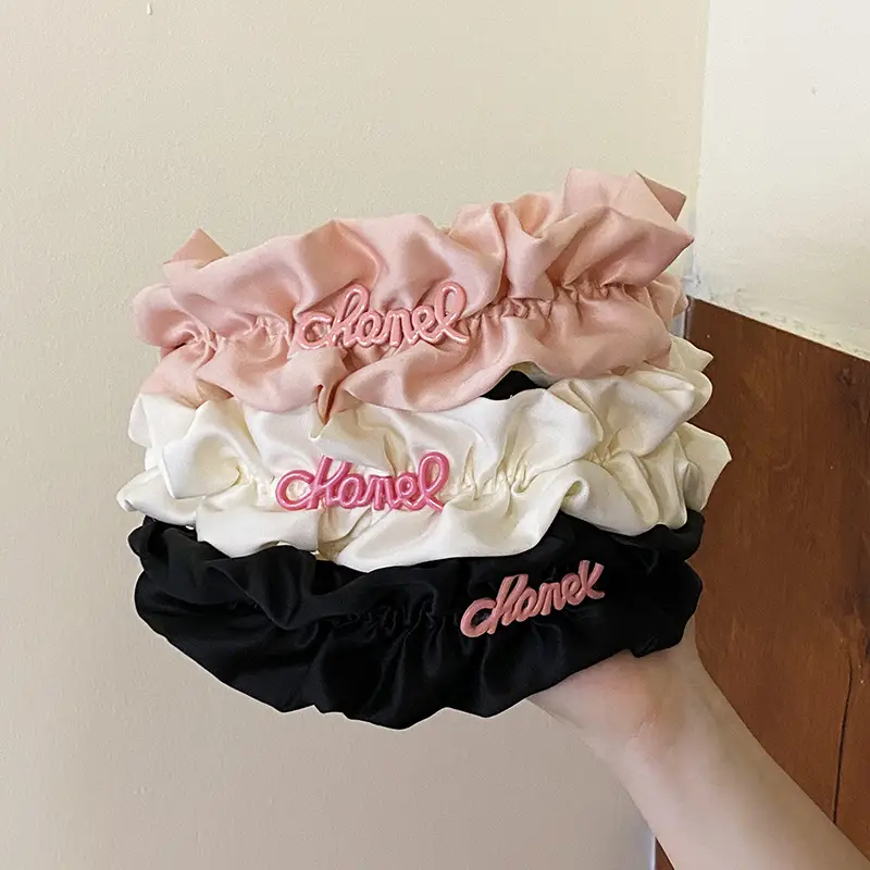 White Satin Skull Top Headband for Women Summer — feature 5