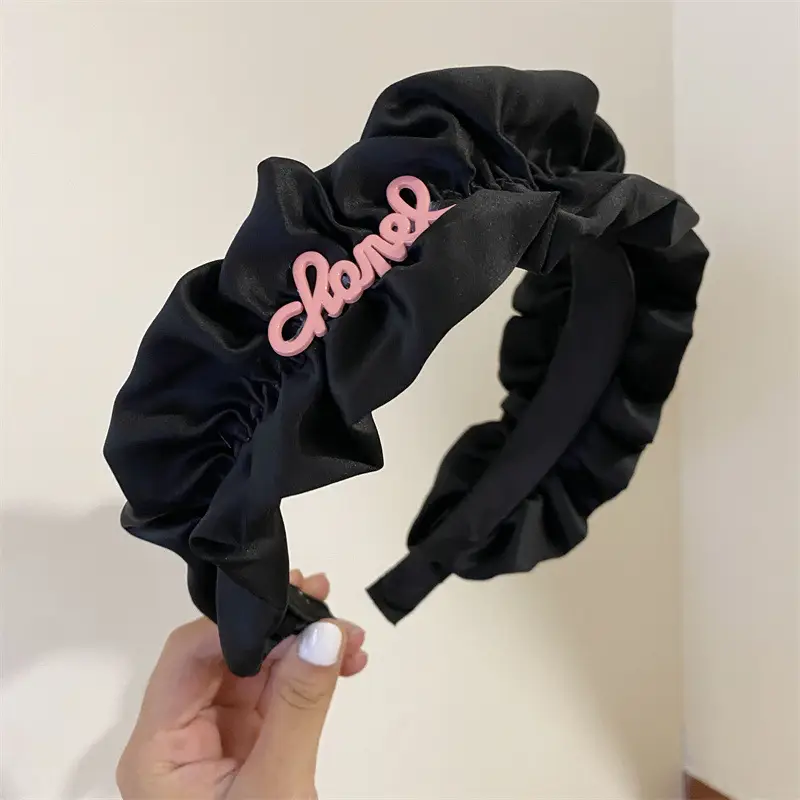 White Satin Skull Top Headband for Women Summer - Image 2
