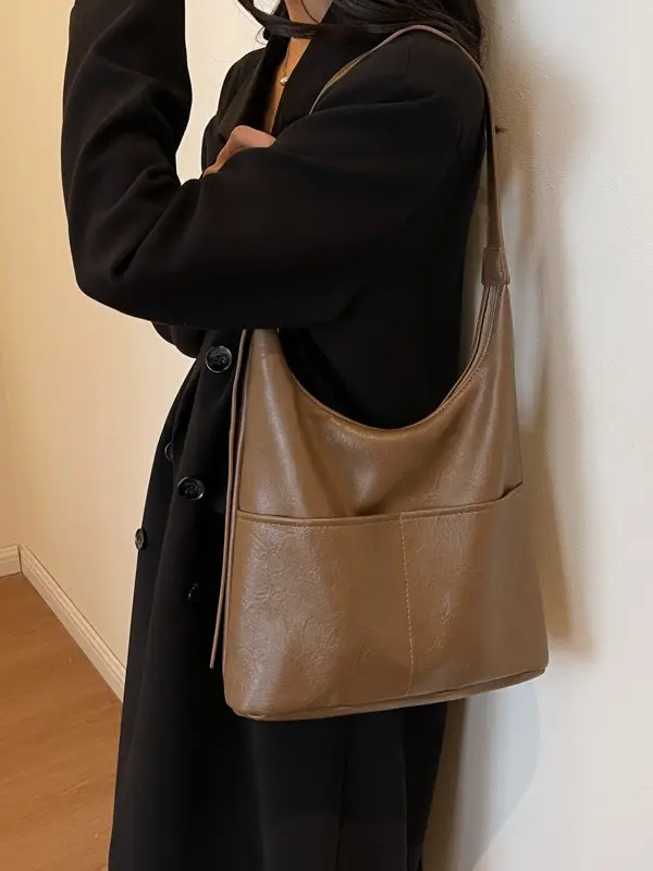Women Large Capacity Brown Tote Bag 2023