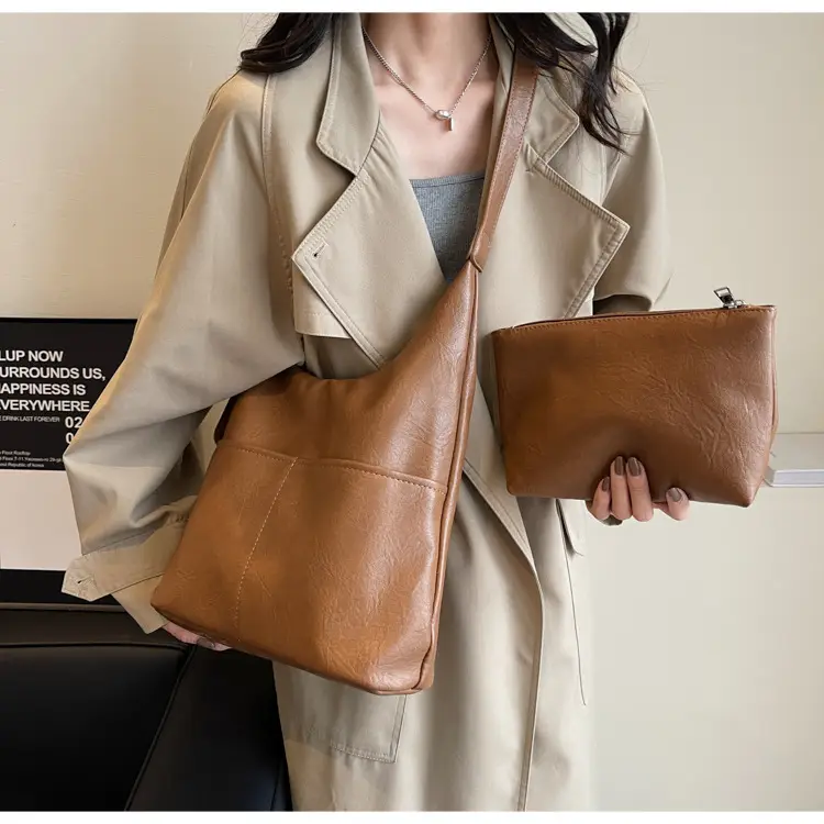 Women Large Capacity Brown Tote Bag 2023 — feature 19