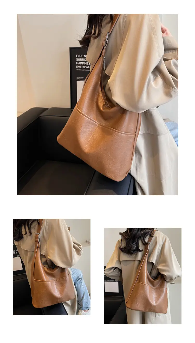 Women Large Capacity Brown Tote Bag 2023 — feature 23