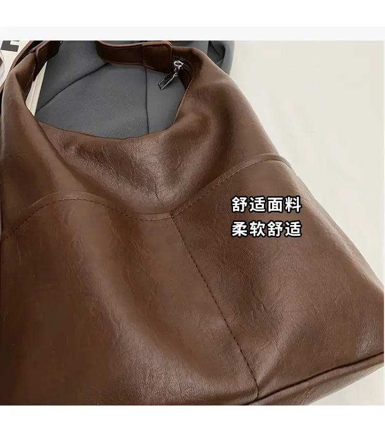 Women Large Capacity Brown Tote Bag 2023 — feature 4