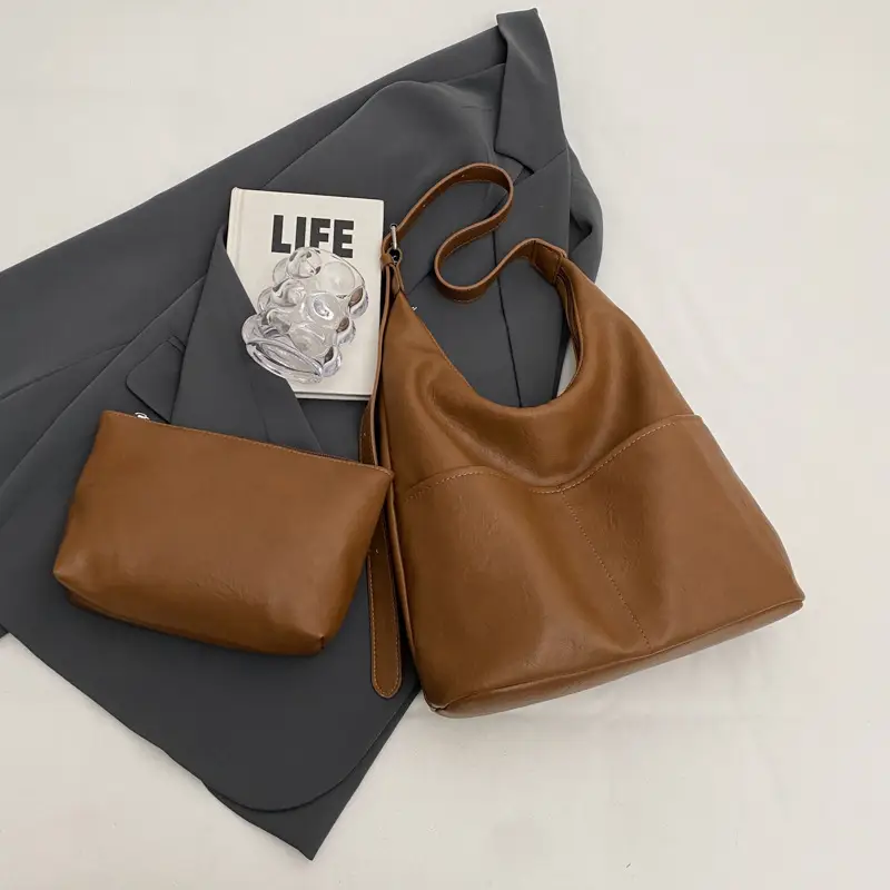 Women Large Capacity Brown Tote Bag 2023