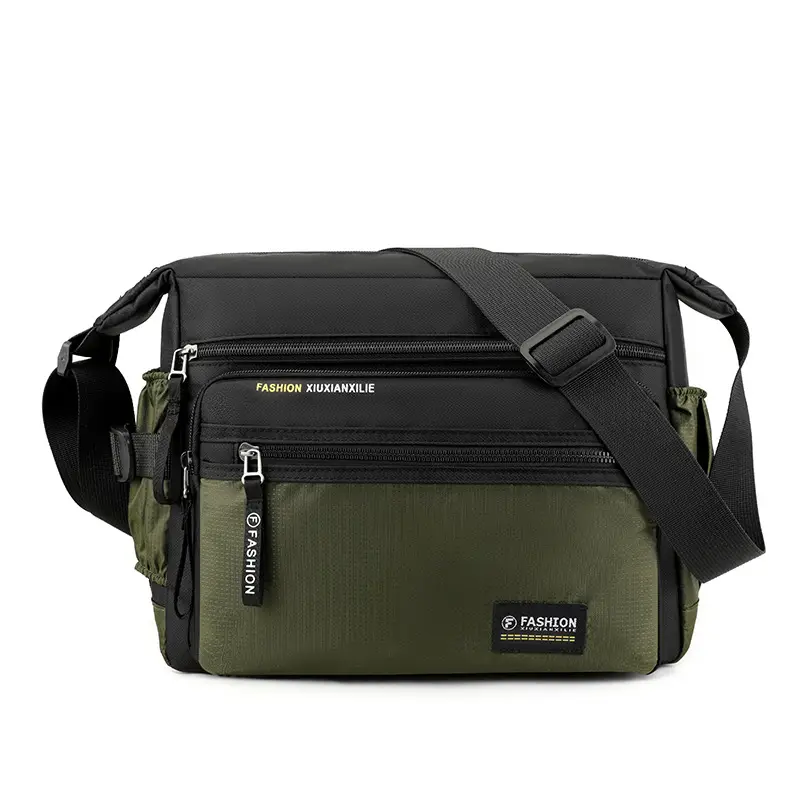 Men's Waterproof Oxford Messenger Bag Large Capacity