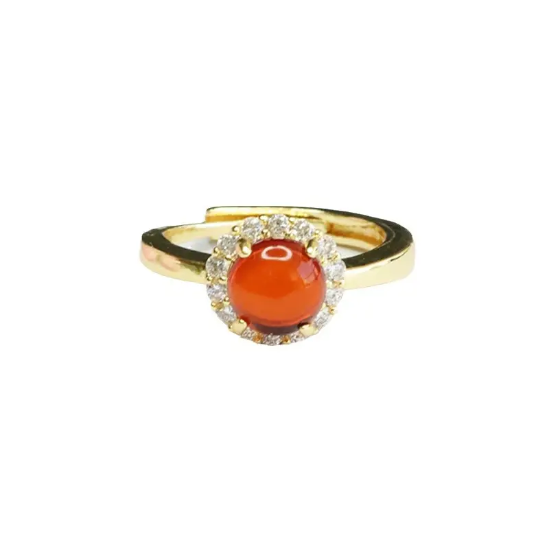 Guan Yu Natural Amber Ring Baltic Blood Amber Ring - Image 6
