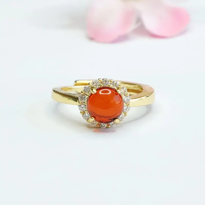 Guan Yu Natural Amber Ring Baltic Blood Amber Ring — feature 4