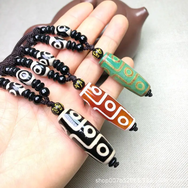 Ethnic Xizang Agate Beads Necklace Chain for Men Women — feature 1