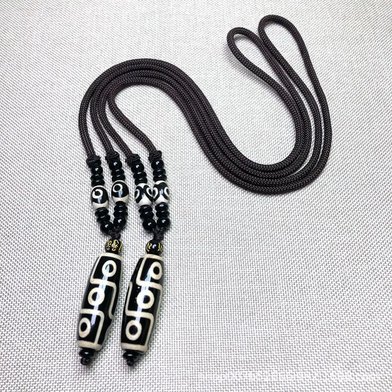 Ethnic Xizang Agate Beads Necklace Chain for Men Women — feature 2