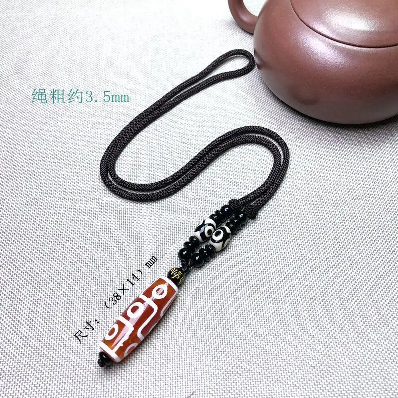 Ethnic Xizang Agate Beads Necklace Chain for Men Women - Image 3