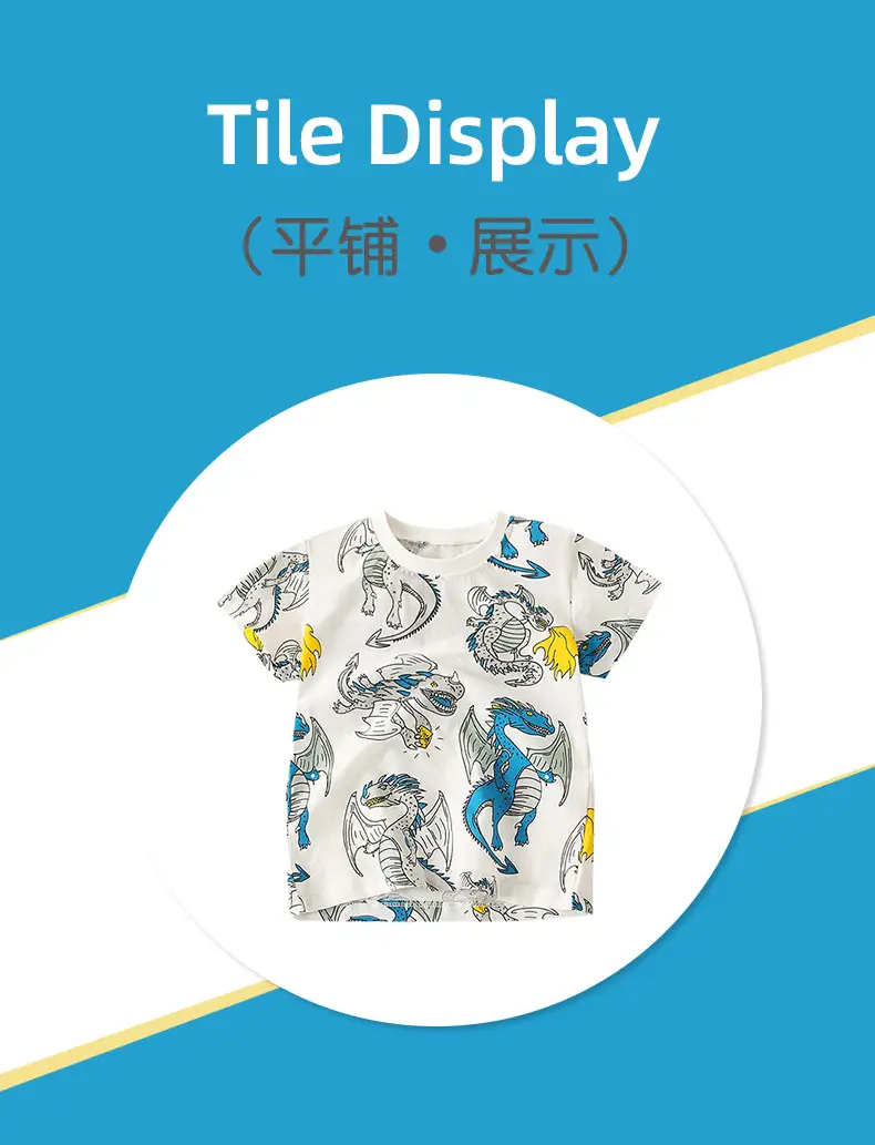 Malwee Boys T-Shirt White Dragon Print Summer Casual — feature 12