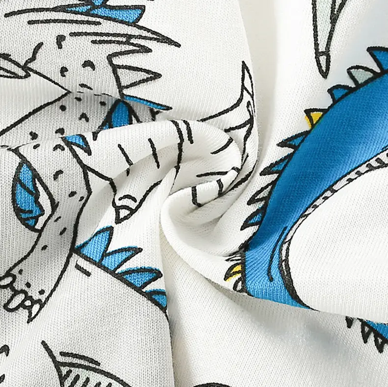 Malwee Boys T-Shirt White Dragon Print Summer Casual — feature 5