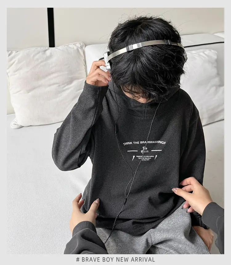 2025 Boys Hooded Thermal T-Shirt Black — feature 2