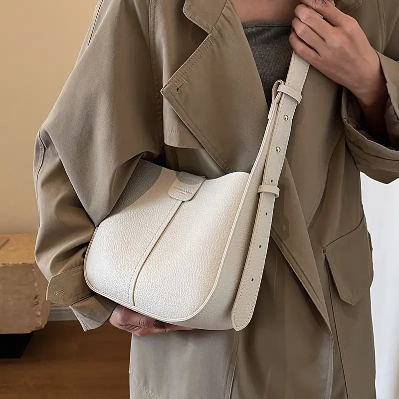 Women's Tan Bucket Bag with Crossbody Strap 2025 - Image 7