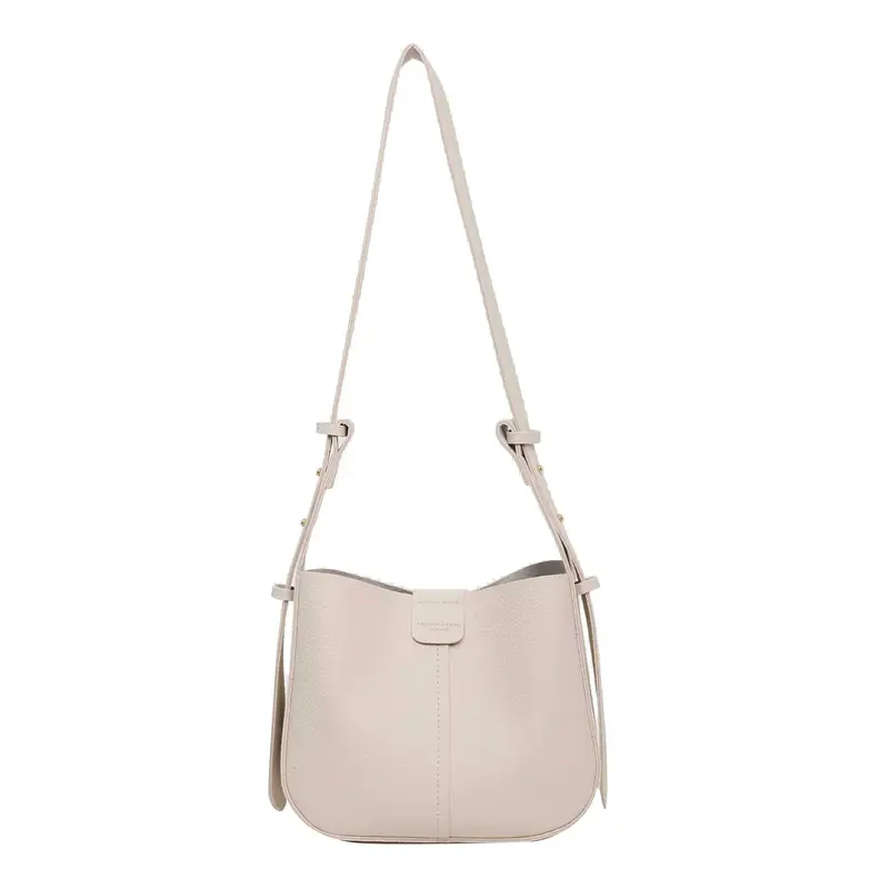 Women's Tan Bucket Bag with Crossbody Strap 2025 - Image 9