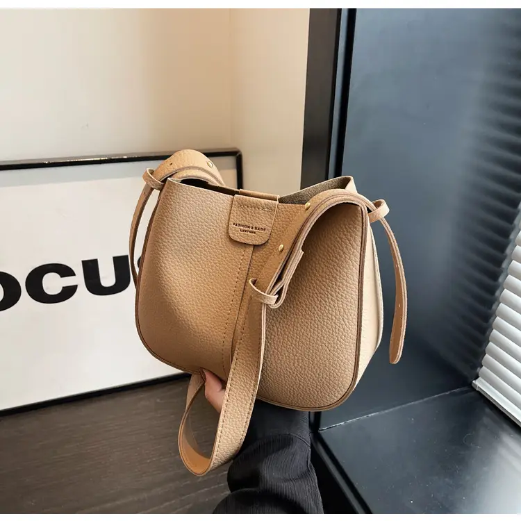 Women's Tan Bucket Bag with Crossbody Strap 2025 — feature 19