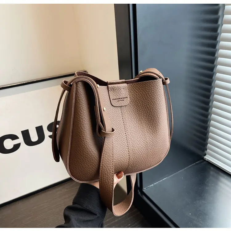Women's Tan Bucket Bag with Crossbody Strap 2025 — feature 22