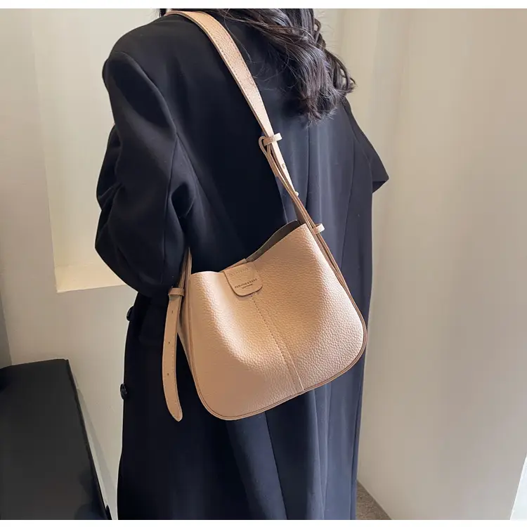 Women's Tan Bucket Bag with Crossbody Strap 2025 — feature 27