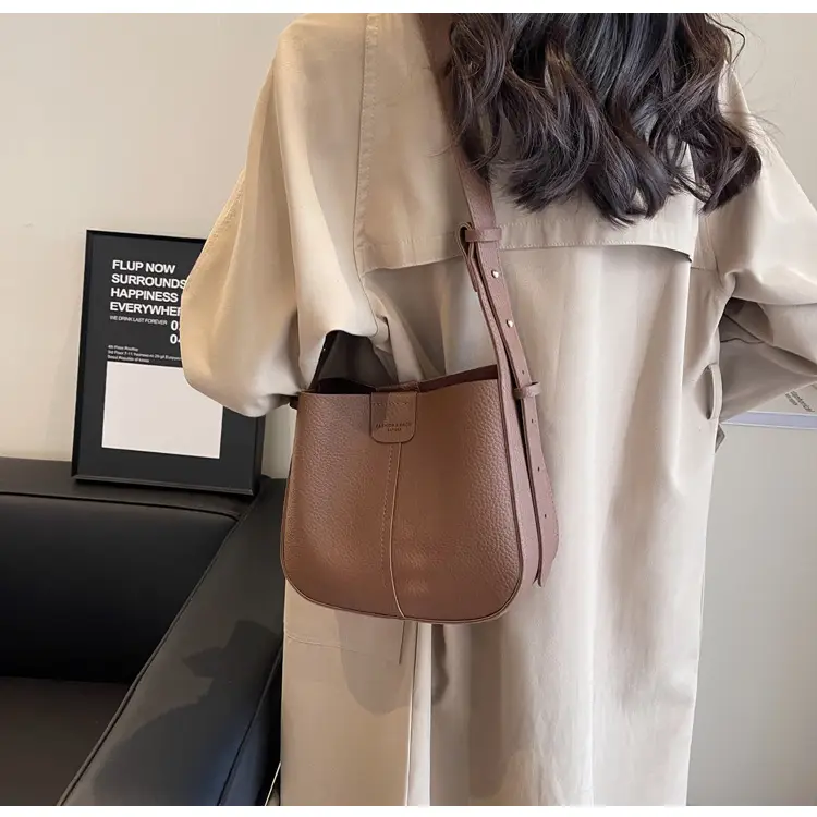 Women's Tan Bucket Bag with Crossbody Strap 2025 — feature 30