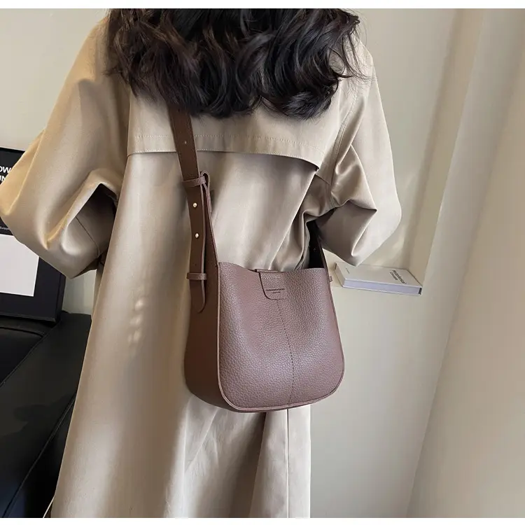 Women's Tan Bucket Bag with Crossbody Strap 2025 — feature 32