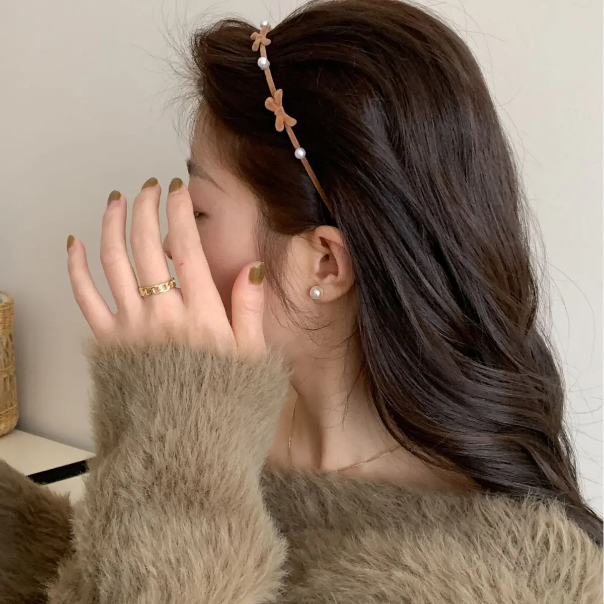 Retro Bow Headband for Women Autumn Winter - Image 6