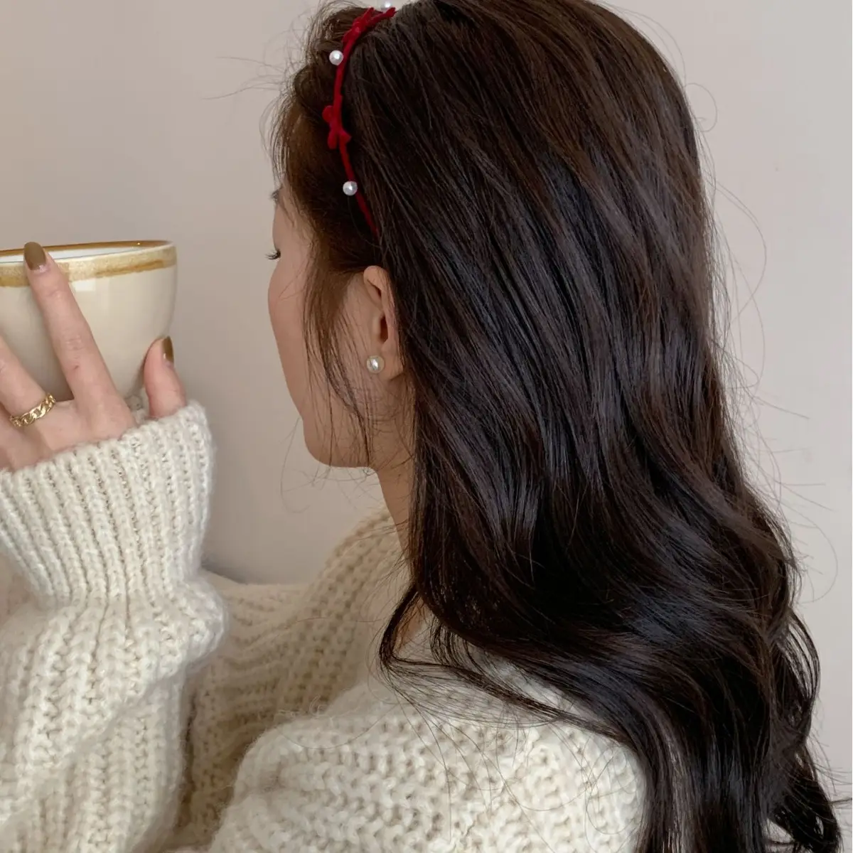 Retro Bow Headband for Women Autumn Winter - Image 7