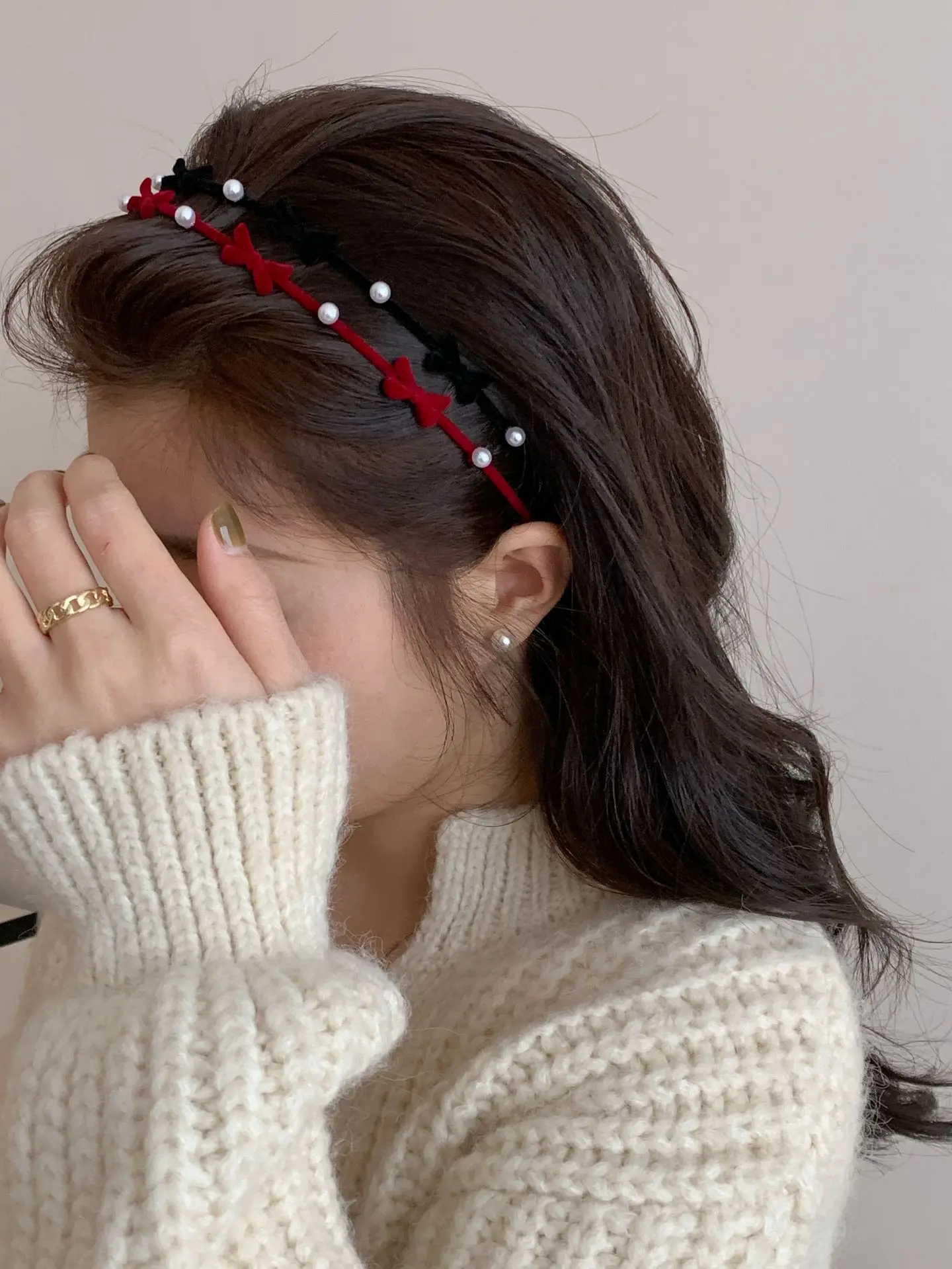 Retro Bow Headband for Women Autumn Winter — feature 6