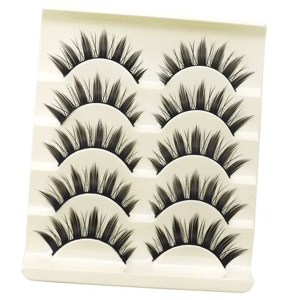 False Eyelashes Set Thick Black 3 Pcs