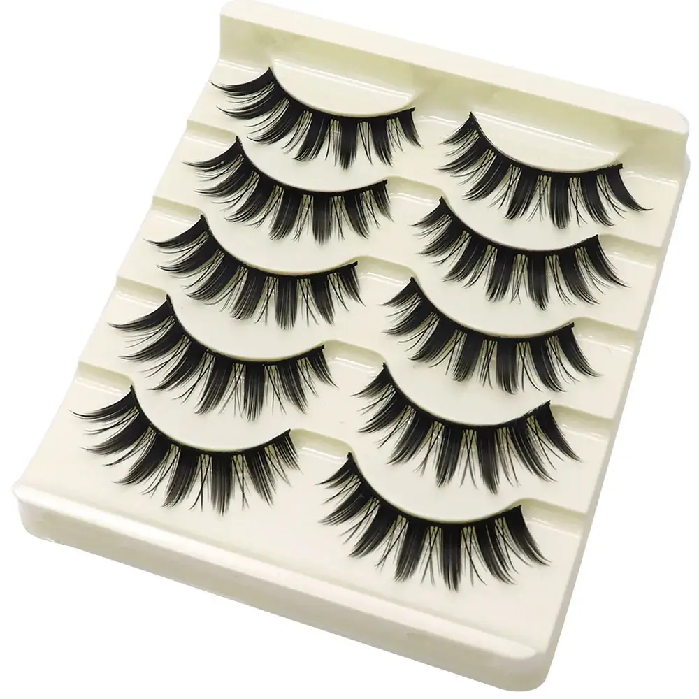 False Eyelashes Set Thick Black 3 Pcs