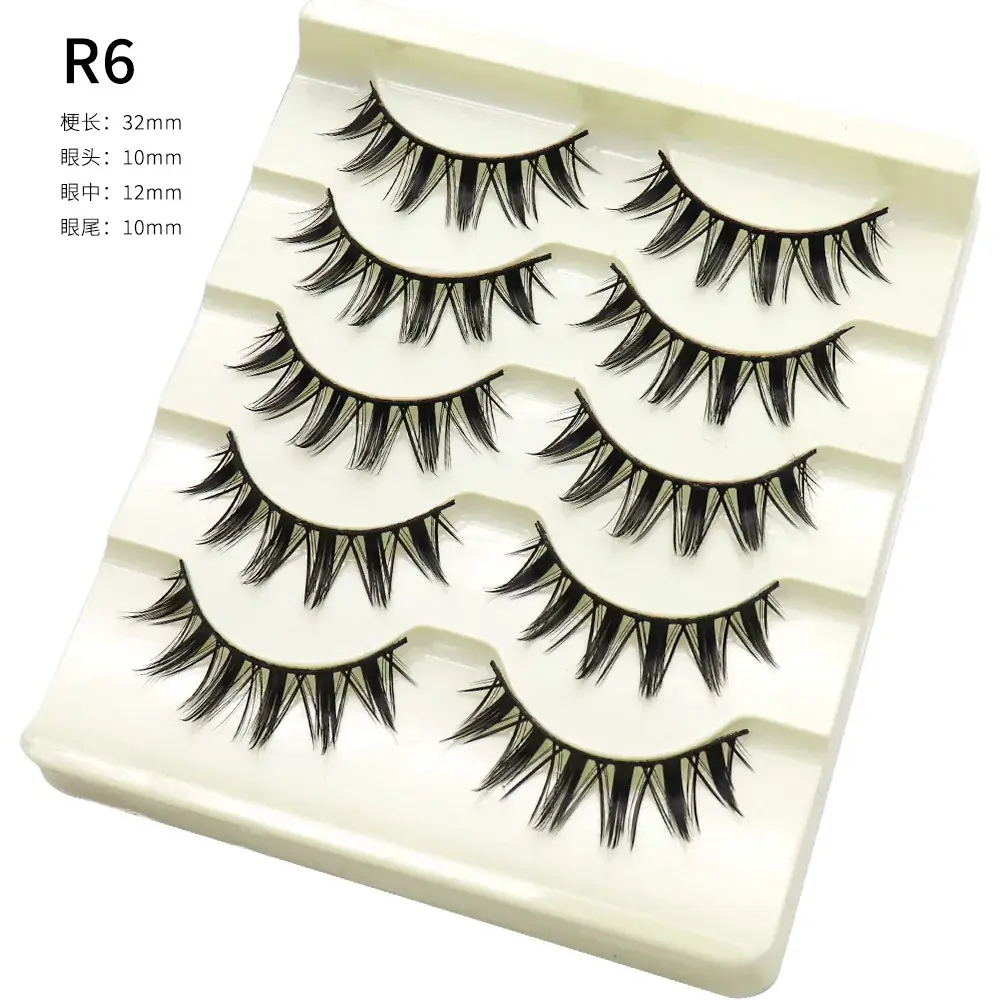 False Eyelashes Set Thick Black 3 Pcs