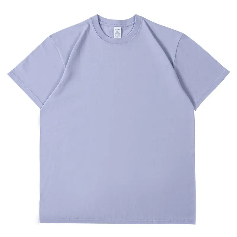Blue Cotton T-Shirt 230g Pure Cotton Loose Fit - Image 3