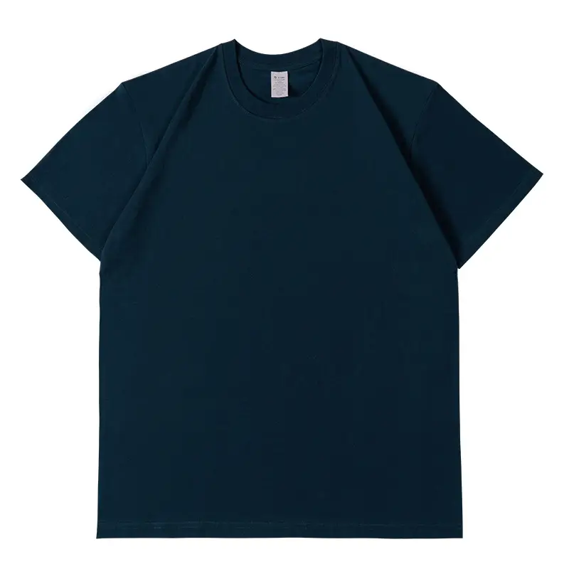 Blue Cotton T-Shirt 230g Pure Cotton Loose Fit - Image 5