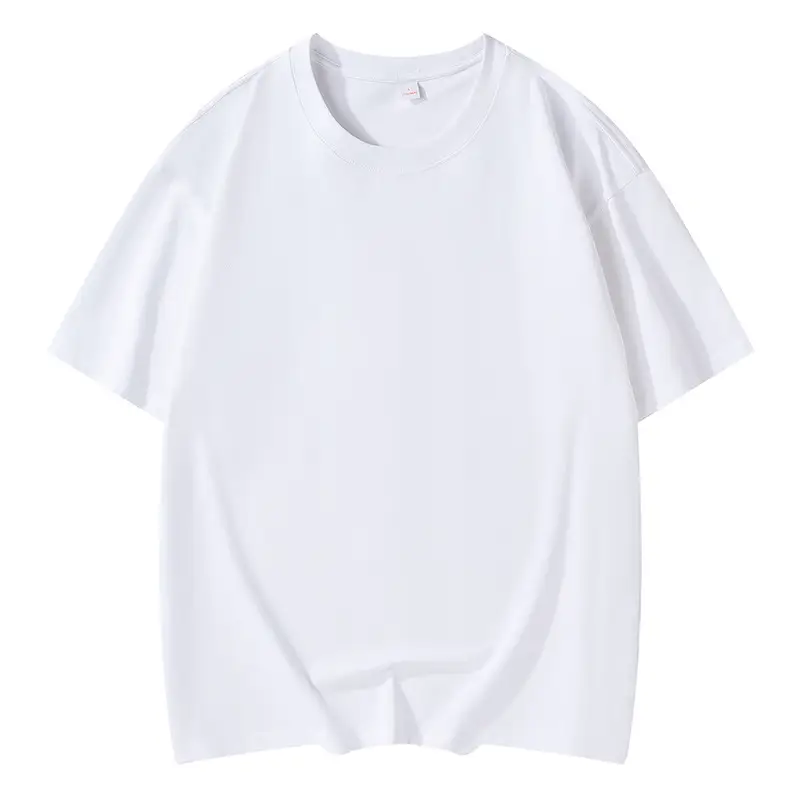 Black Cotton Loose T-Shirt Short Sleeve Round Neck - Image 2