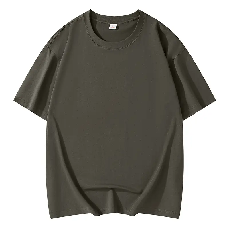 Black Cotton Loose T-Shirt Short Sleeve Round Neck - Image 5