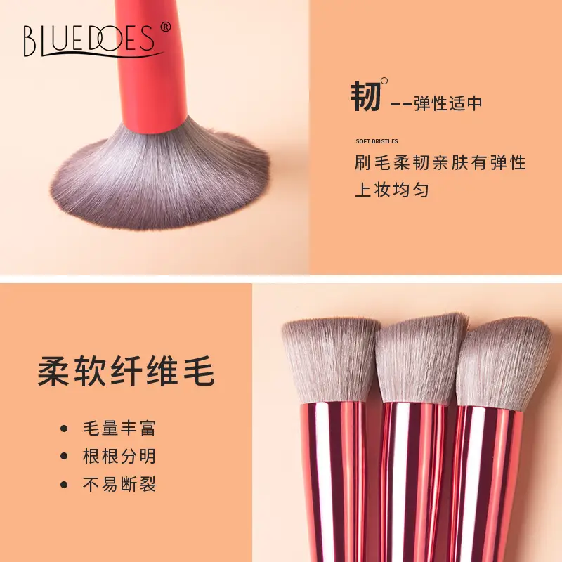 18-Piece Pink Rose Gold Makeup Brushes Set - Image 11