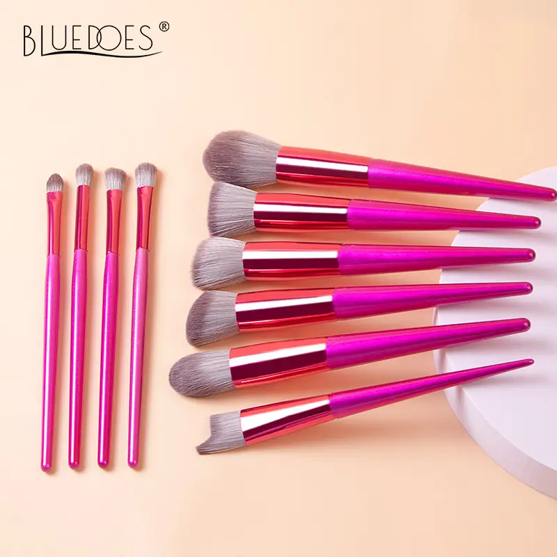18-Piece Pink Rose Gold Makeup Brushes Set - Image 12