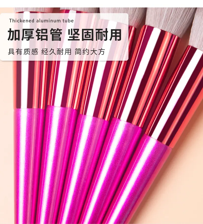 18-Piece Pink Rose Gold Makeup Brushes Set β feature 4