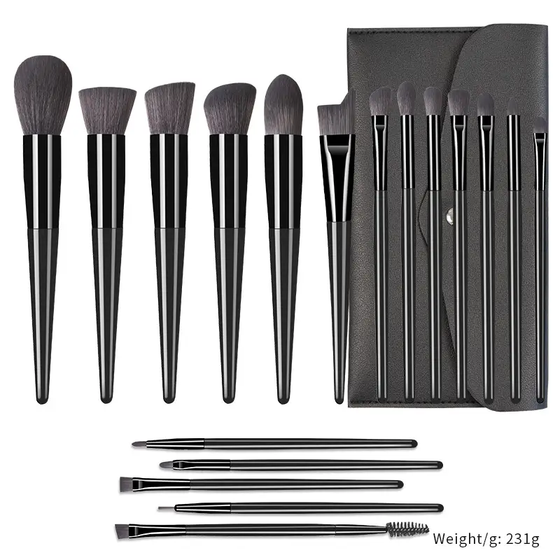 18-Piece Pink Rose Gold Makeup Brushes Set - Image 6