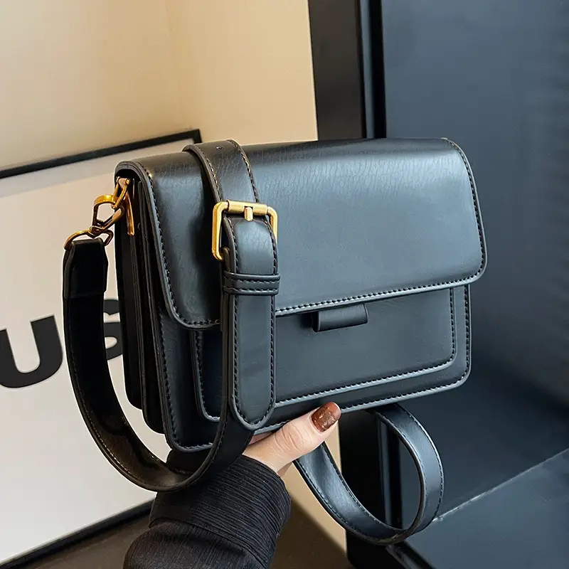 Women's Black Shoulder Messenger Bag 2023 - Image 4