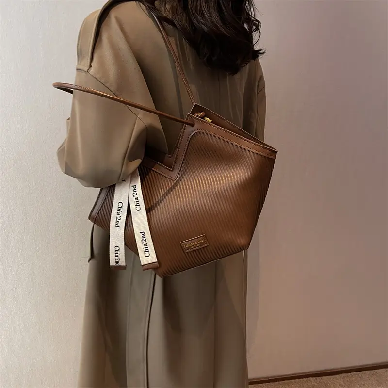 Canvas Shoulder Bag 2023 New Fashion Contrast Color - Image 4
