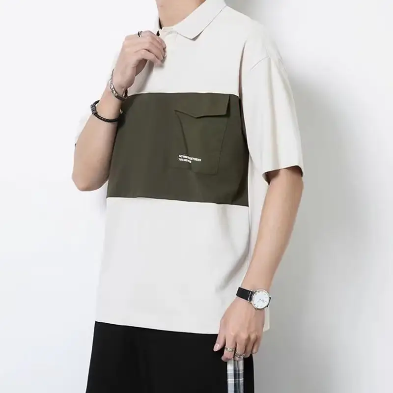 Men's Polo Shirt Black Olive Green 2024 - Image 4