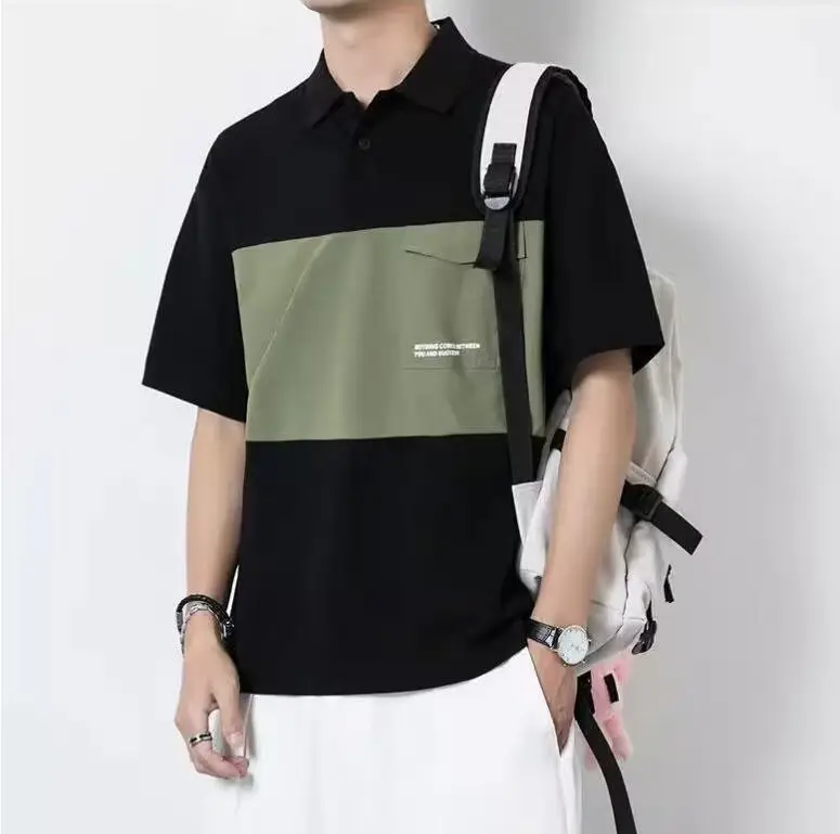 Men's Polo Shirt Black Olive Green 2024 — feature 2