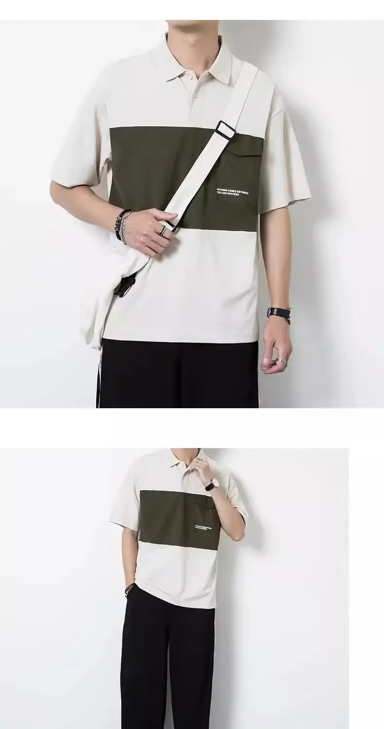 Men's Polo Shirt Black Olive Green 2024 — feature 6