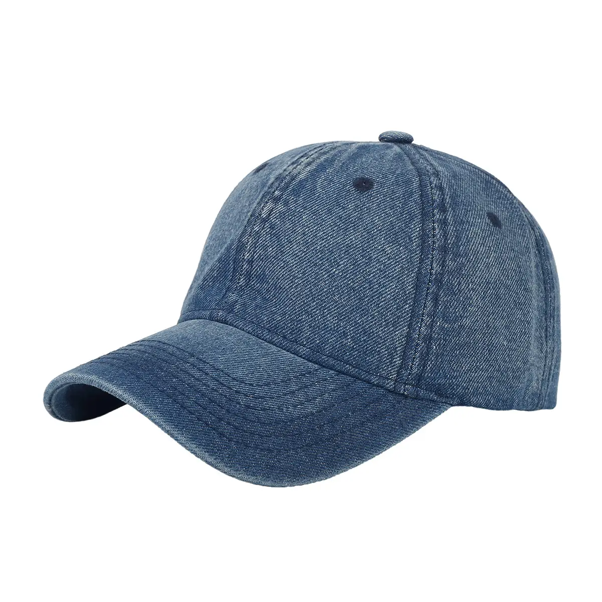 Washed Denim Baseball Cap for Men Women Sun Protection - Image 2
