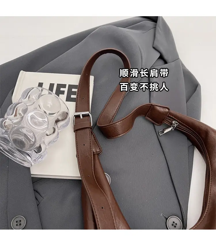 Women's Brown Leather Shoulder Bag & Wallet Set — feature 2