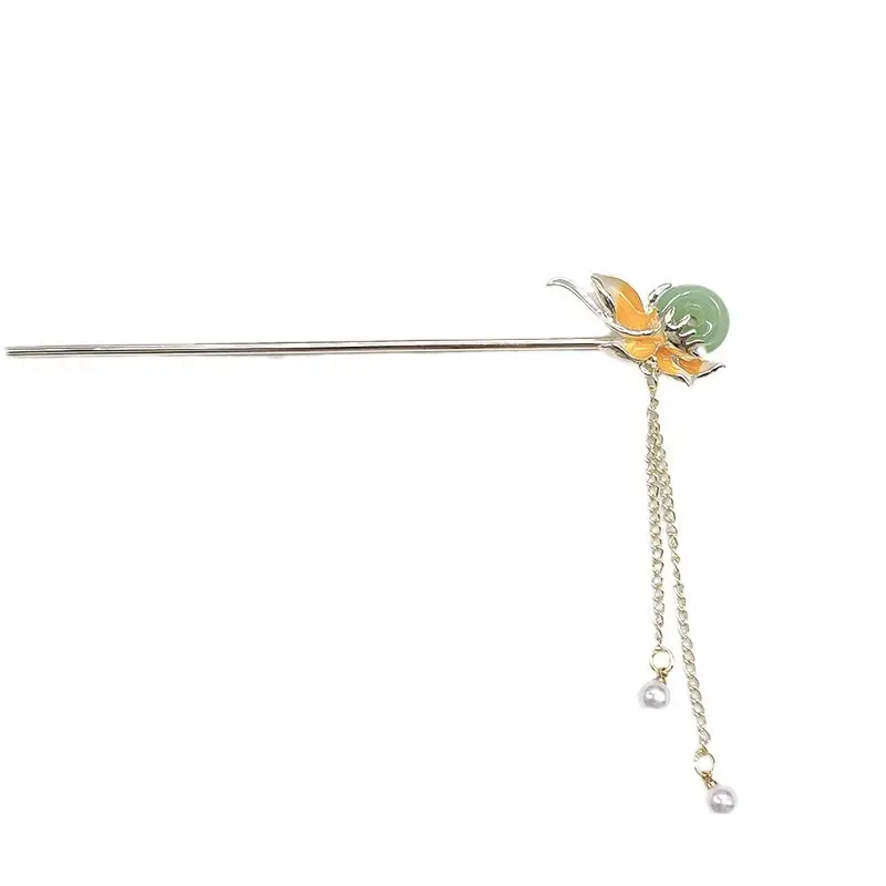Ancient Flower Safety Buckle Tassel Hairpin Women's Retro Hanfu Cheongsam - Image 7