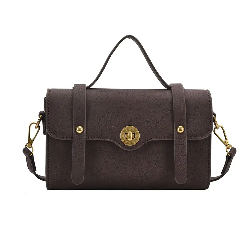 Women's Retro Messenger Bag Brown Shoulder Bag 2023