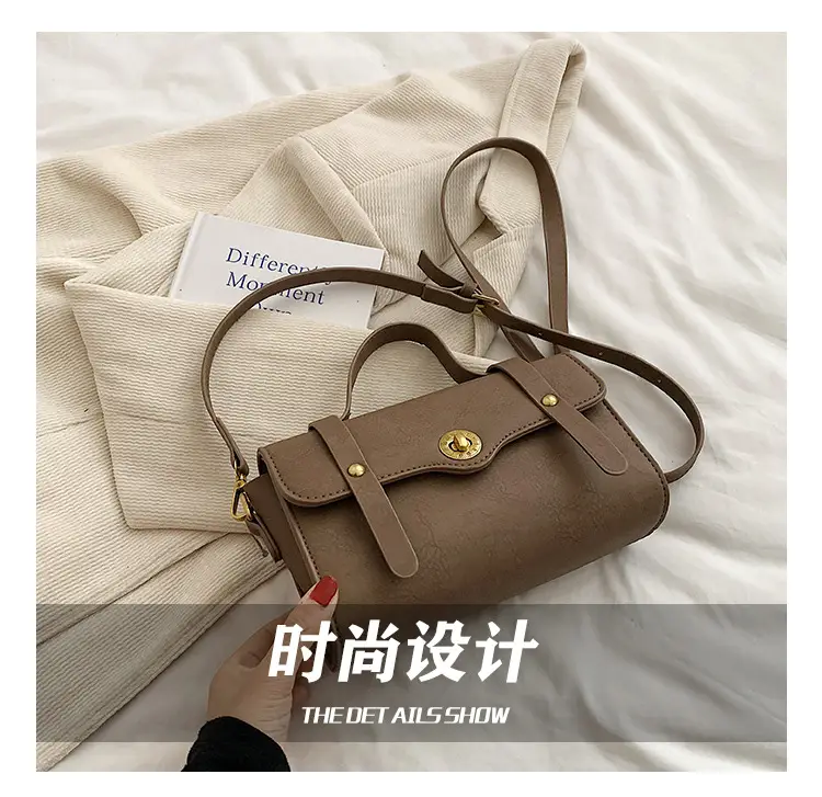 Women's Retro Messenger Bag Brown Shoulder Bag 2023 — feature 4