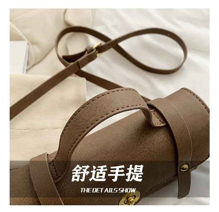 Women's Retro Messenger Bag Brown Shoulder Bag 2023 — feature 5